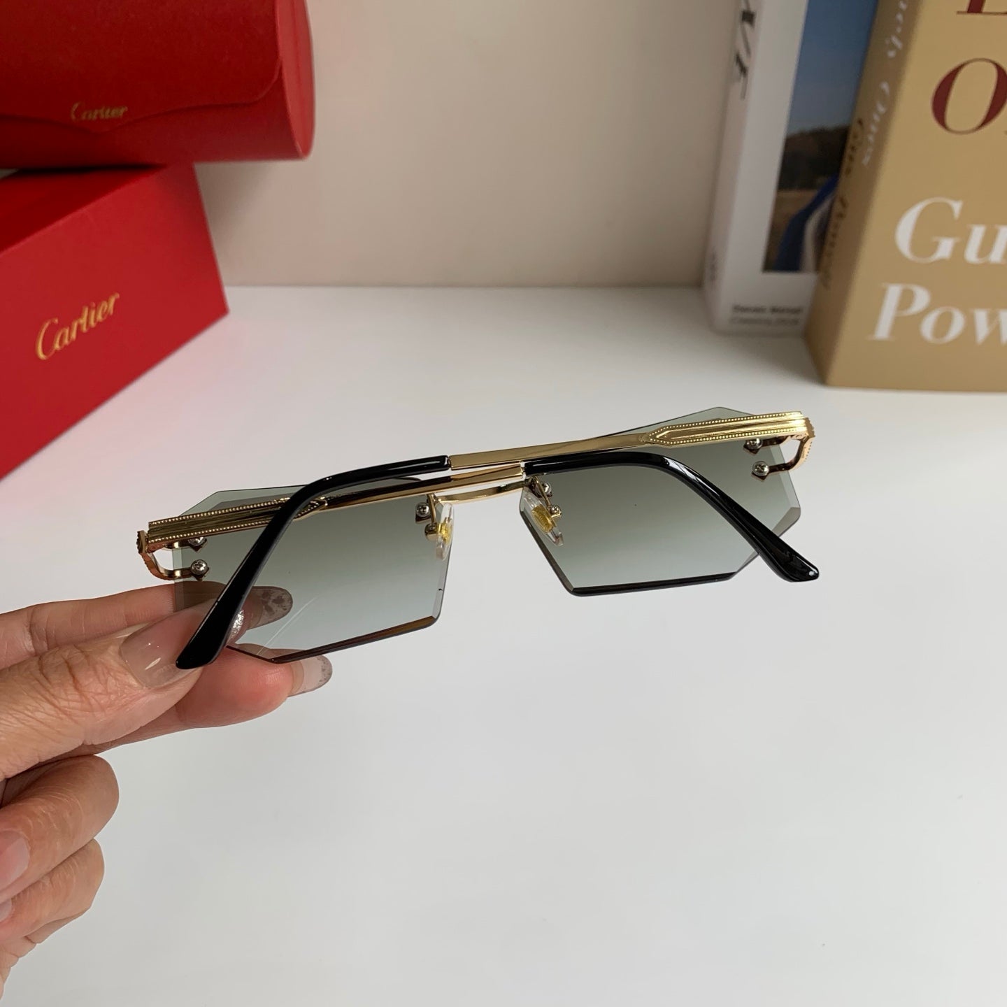 Cartier Fashion Silver Lens Sunglasses for Men & Women - 432275 - detail image 8