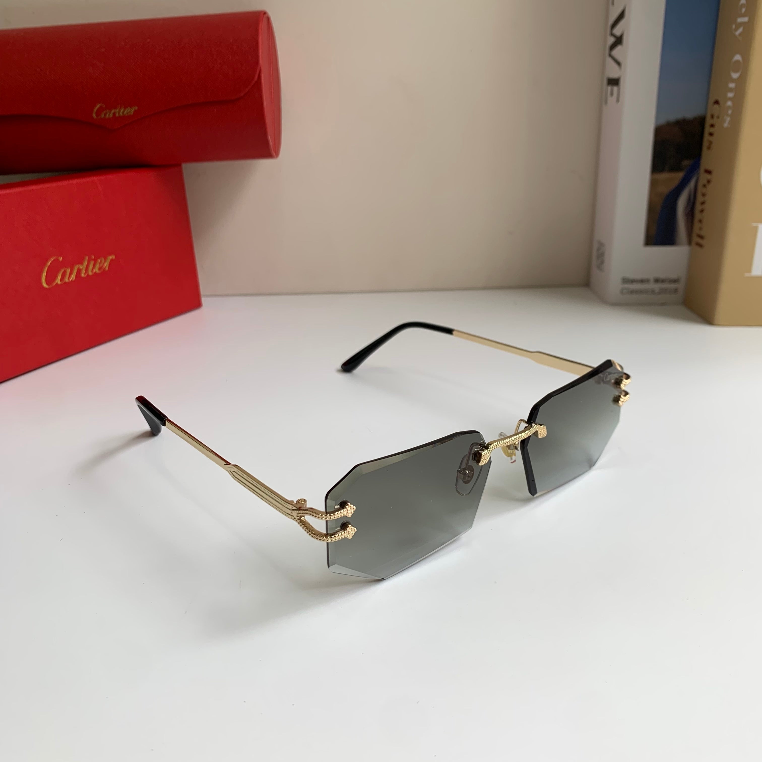 Cartier Fashion Silver Lens Sunglasses for Men & Women - 432275