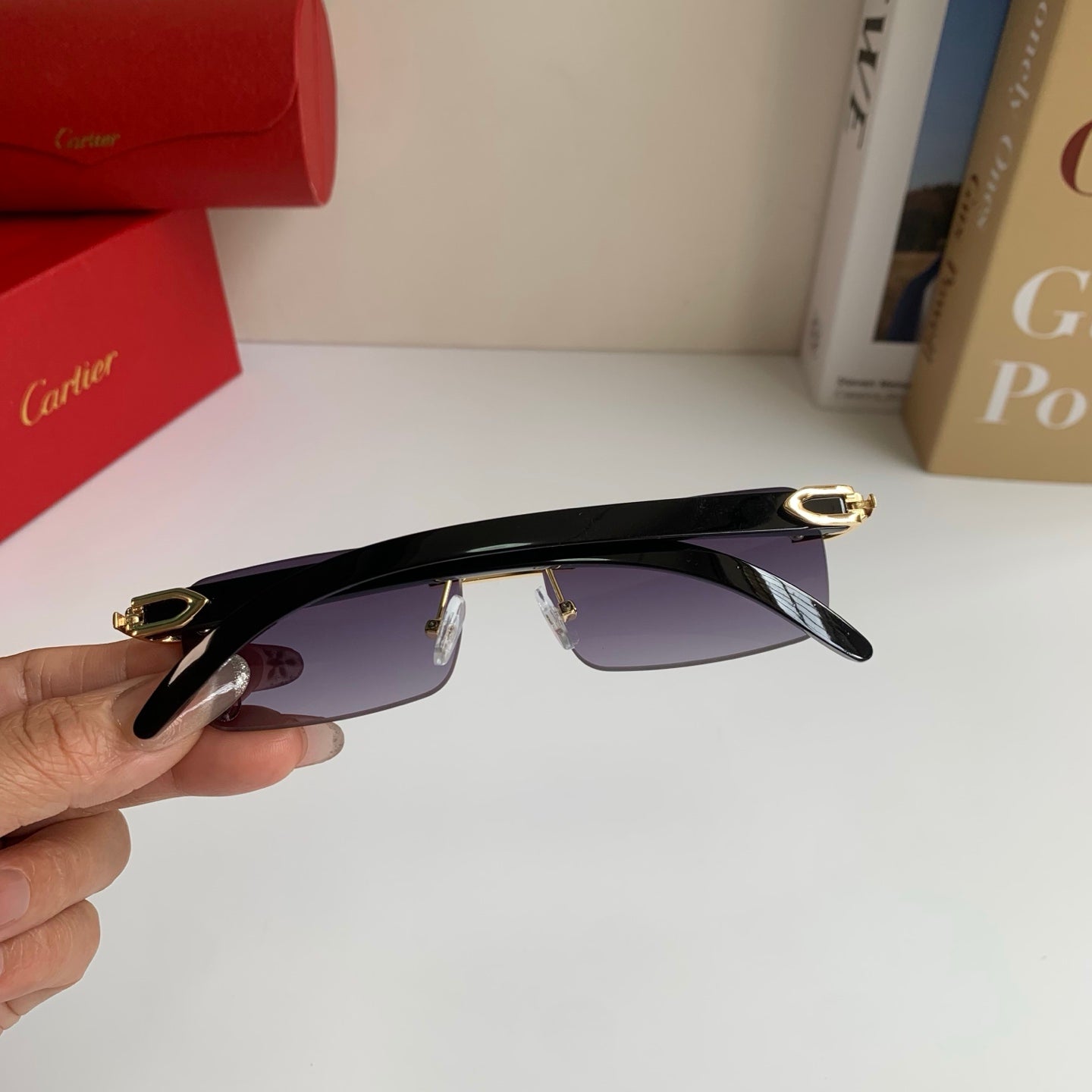 Cartier Fashion Silver Lens Sunglasses for Men & Women - 449472 - detail image 7