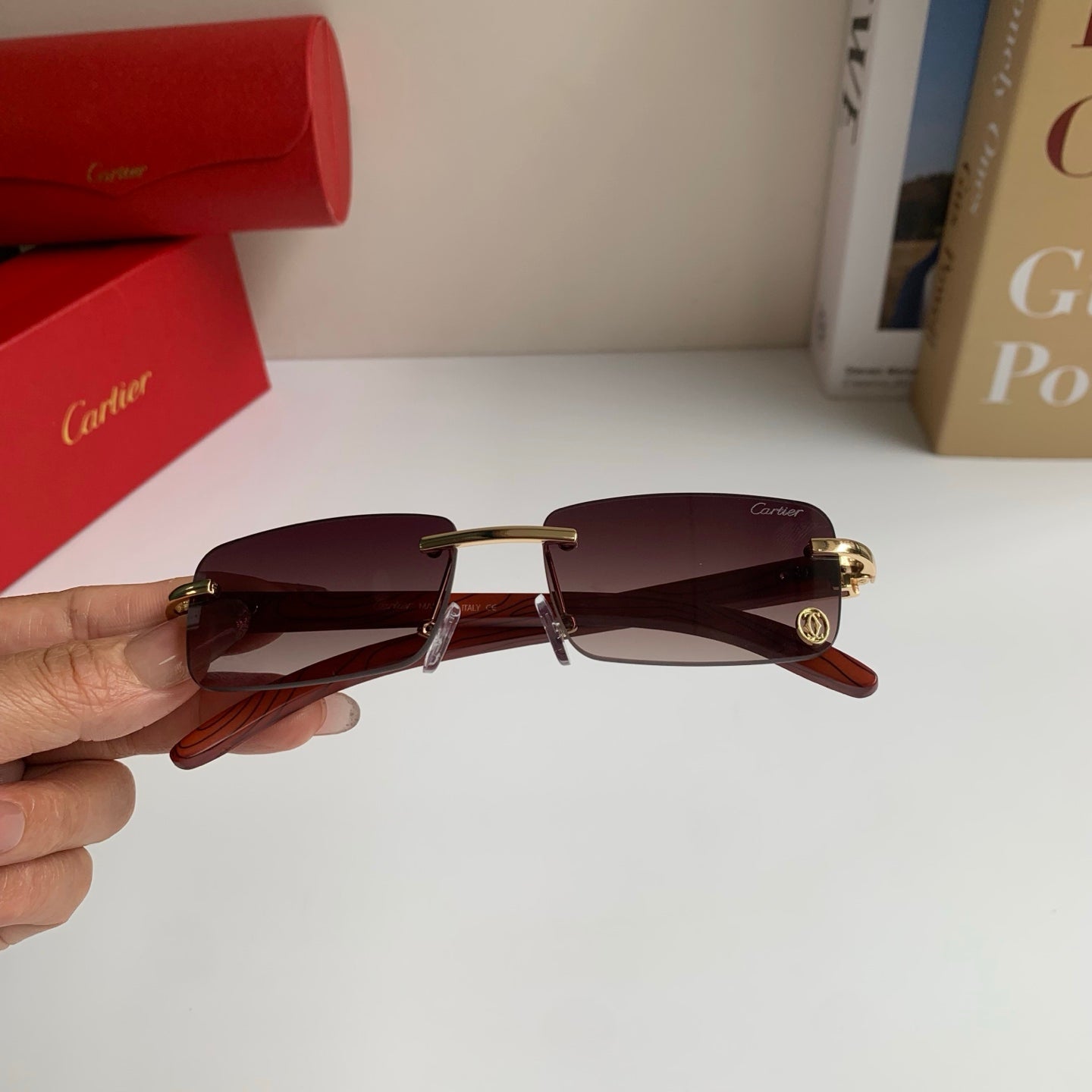 Cartier Fashion Silver Lens Sunglasses for Men & Women - 449473 - detail image 3