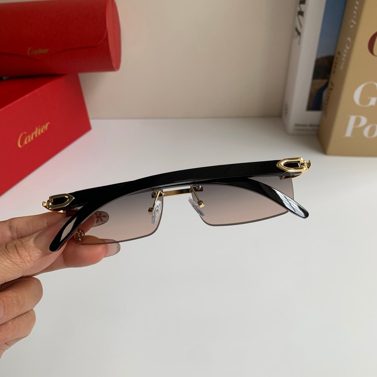 Cartier Fashion Silver Lens Sunglasses for Men & Women - 449474 - detail image 7