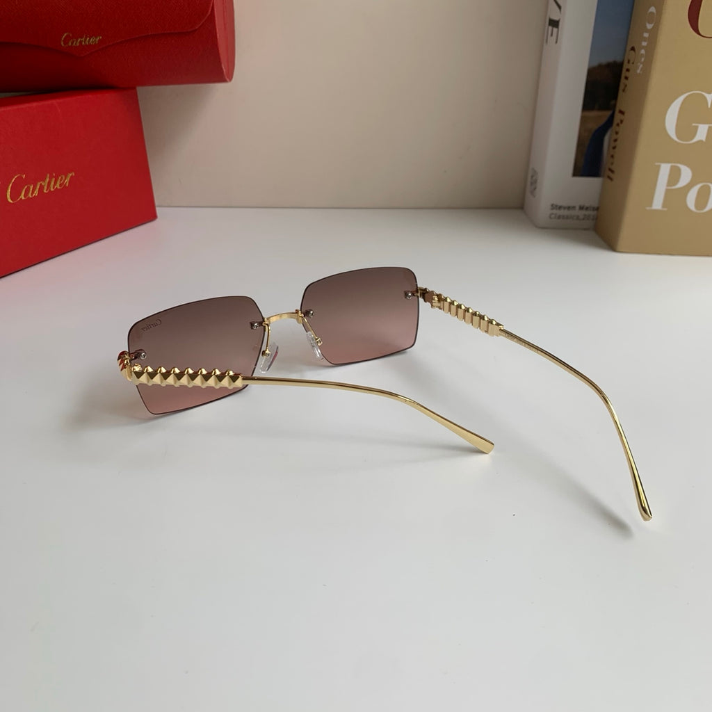 Cartier Lightweight Rimless Silver Lens Sunglasses for Men & Women - 449521 - detail image 7
