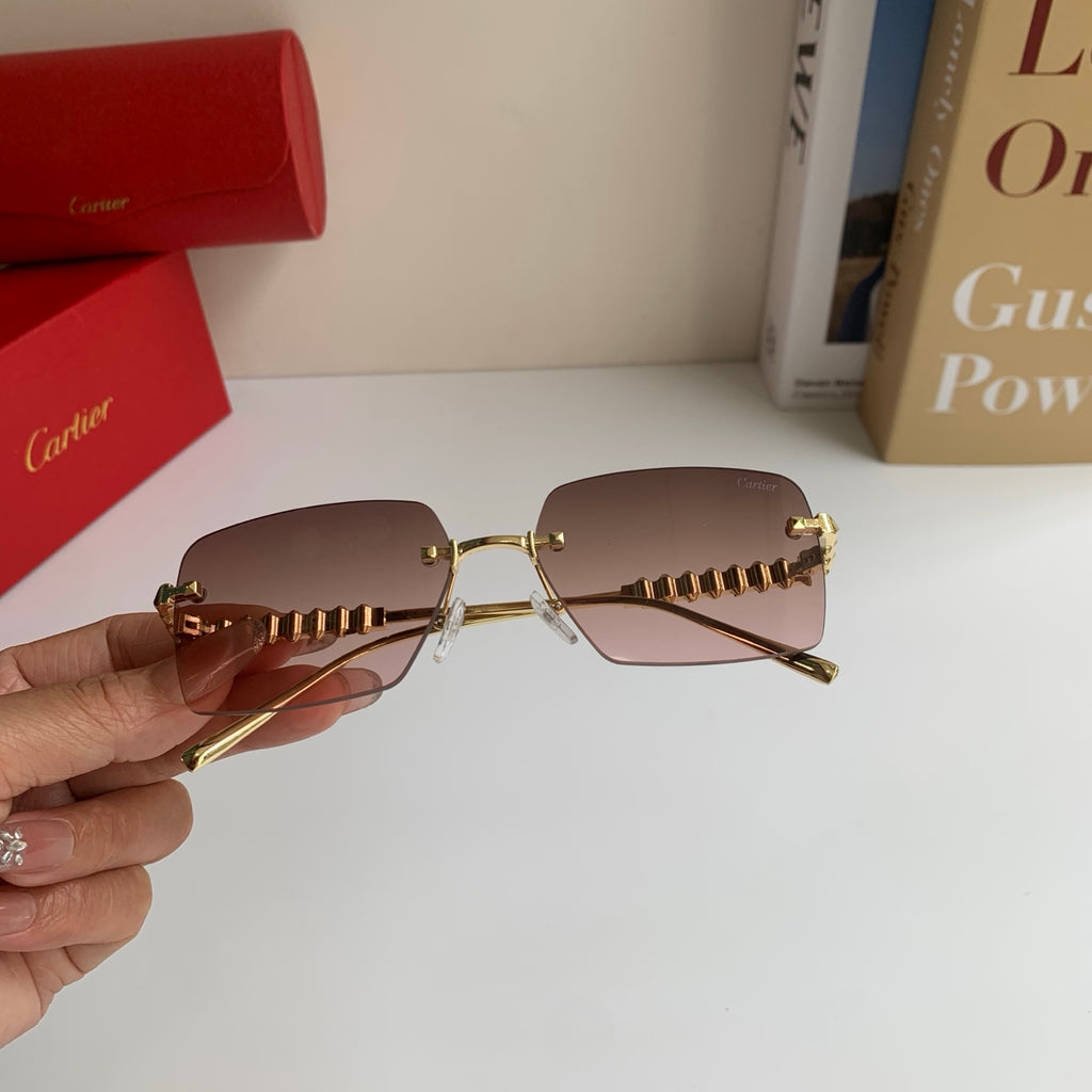 Cartier Lightweight Rimless Silver Lens Sunglasses for Men & Women - 449521 - detail image 4