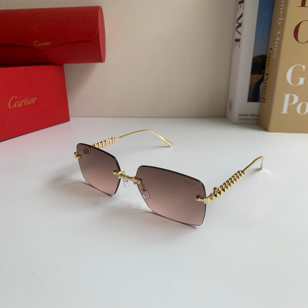 Cartier Lightweight Rimless Silver Lens Sunglasses for Men & Women - 449521 - detail image 2