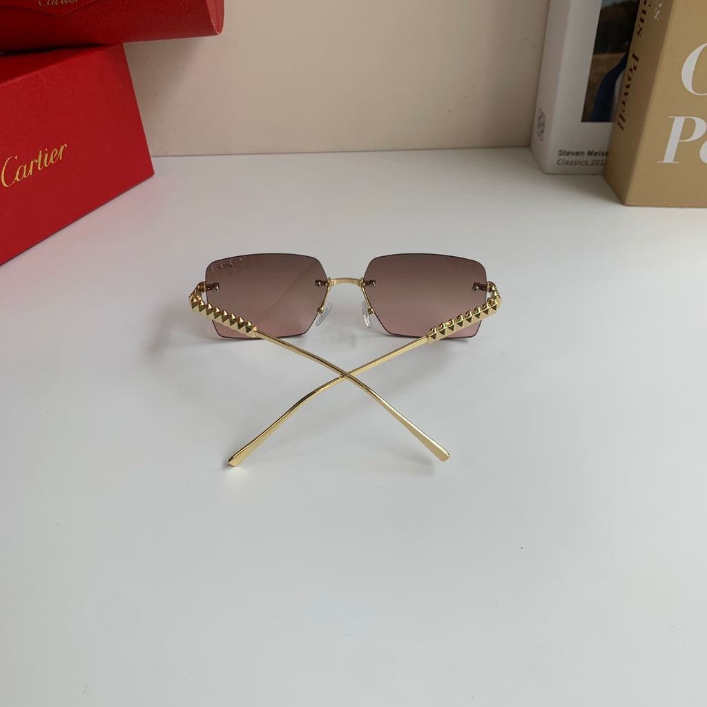 Cartier Lightweight Rimless Silver Lens Sunglasses for Men & Women - 449521 - detail image 8