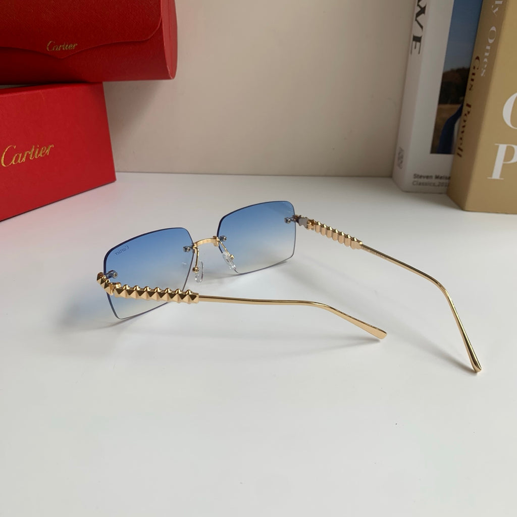 Cartier Lightweight Rimless Silver Lens Sunglasses for Men & Women - 449522 - detail image 6