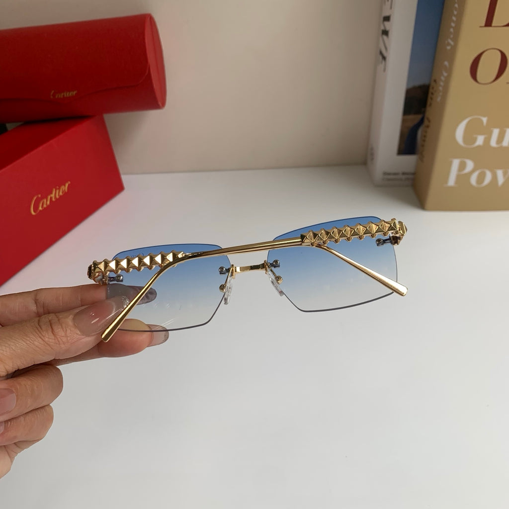 Cartier Lightweight Rimless Silver Lens Sunglasses for Men & Women - 449522 - detail image 7