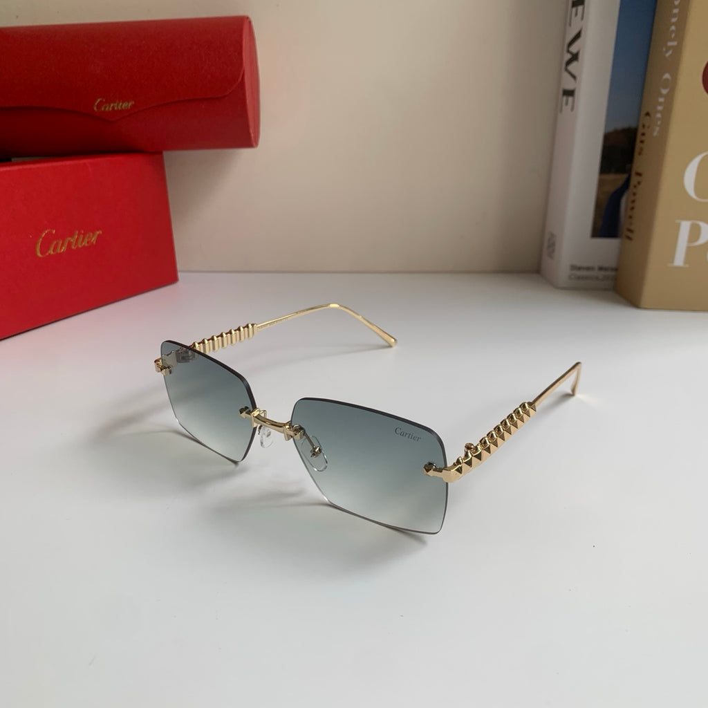 Cartier Lightweight Rimless Silver Lens Sunglasses for Men & Women - 449524 - detail image 2
