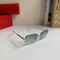 Cartier Lightweight Rimless Silver Lens Sunglasses for Men & Women - 449524