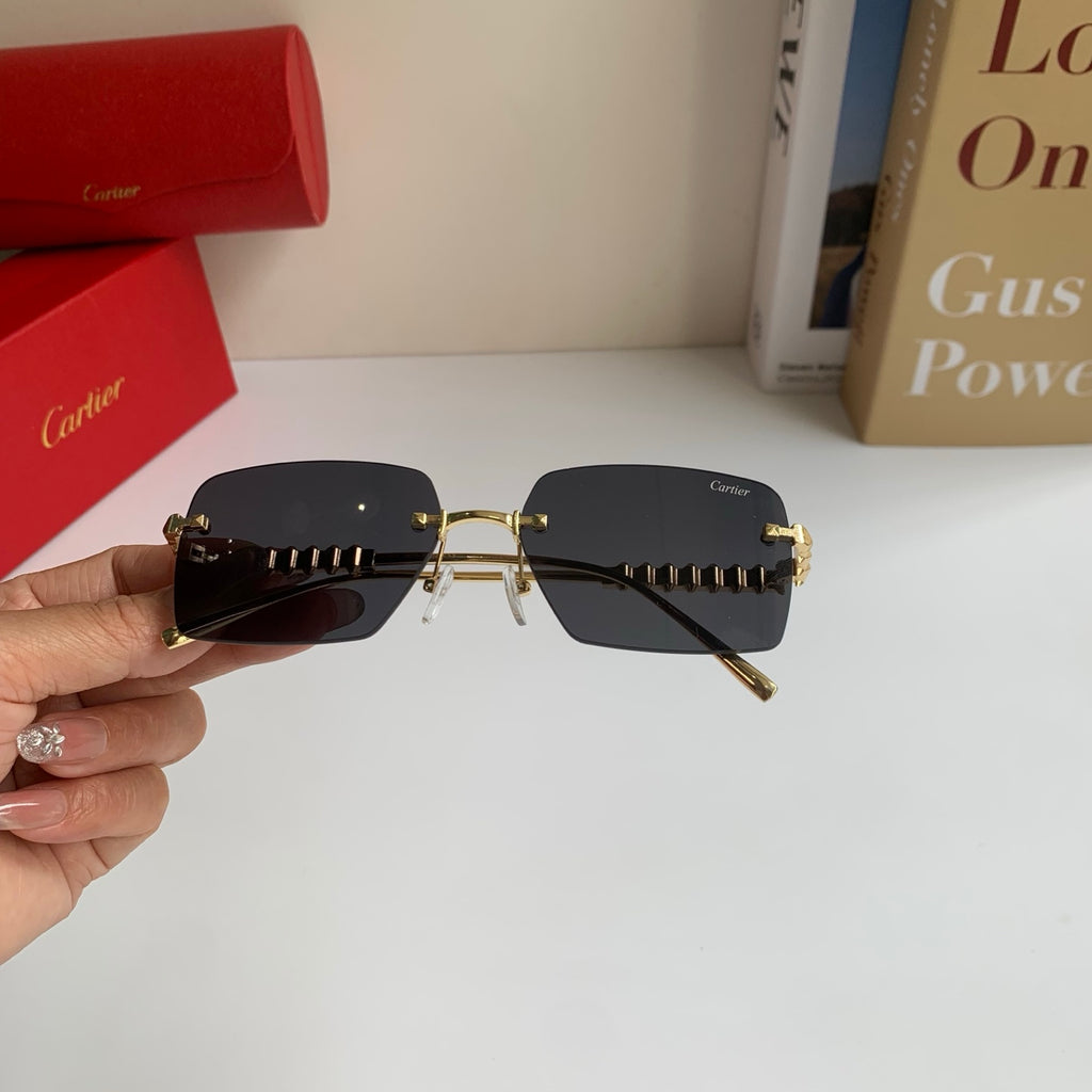 Cartier Lightweight Rimless Silver Lens Sunglasses for Men & Women - 449525 - detail image 3