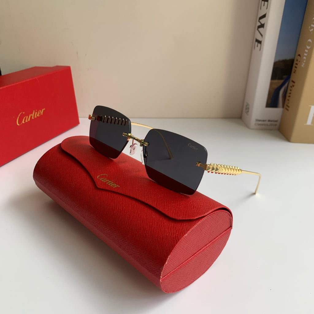 Cartier Lightweight Rimless Silver Lens Sunglasses for Men & Women - 449525 - detail image 4