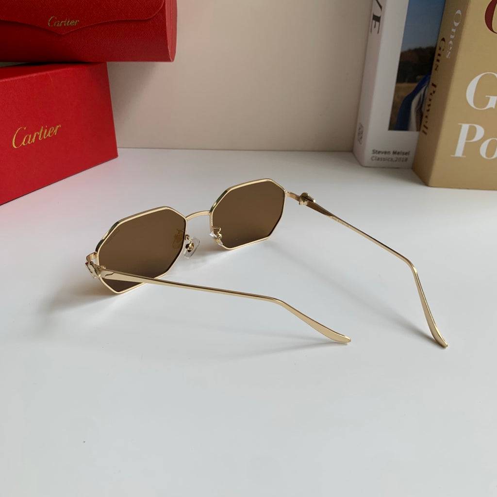 Cartier Metal Fashion Brown Lens Sunglasses for Men & Women - 465825 - detail image 7