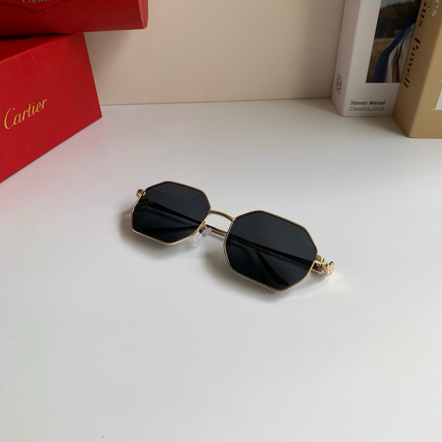 Cartier Metal Fashion Silver Lens Sunglasses for Men & Women - 465826 - detail image 3