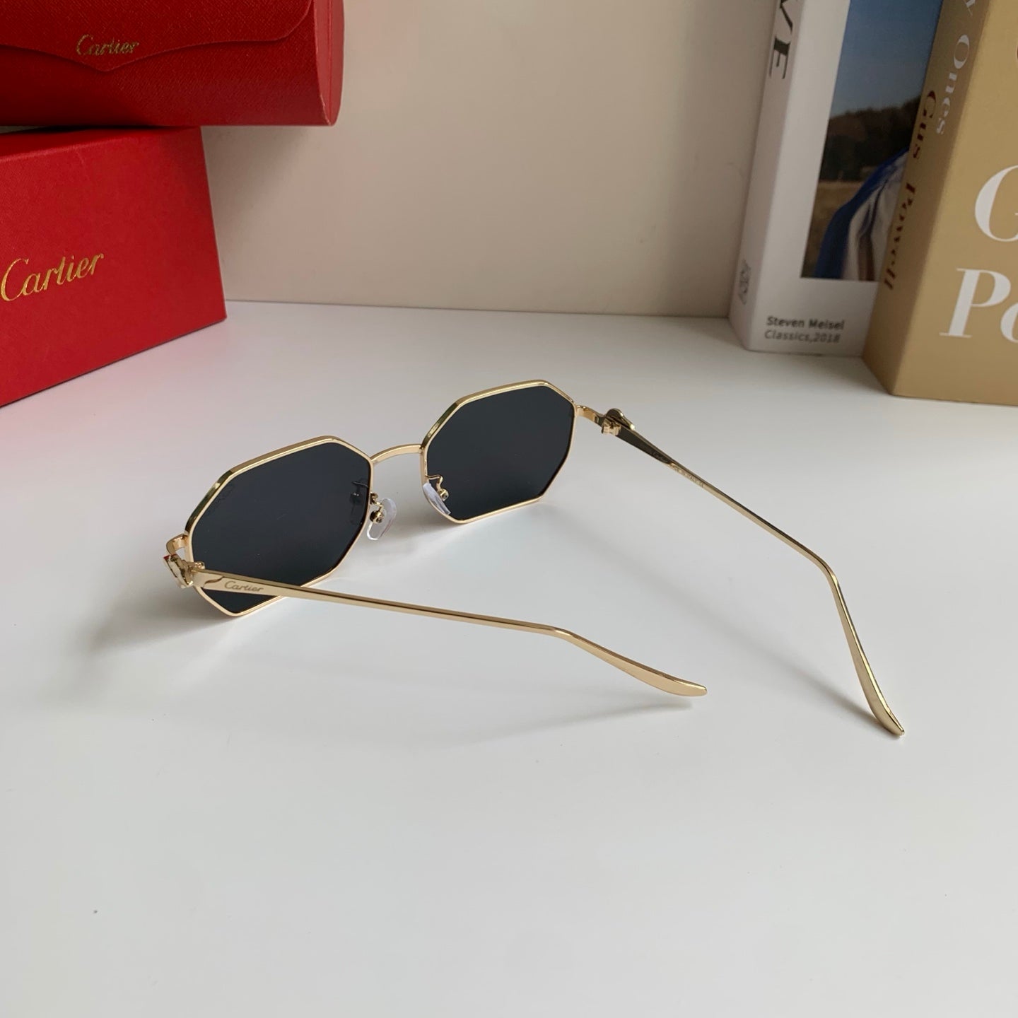 Cartier Metal Fashion Silver Lens Sunglasses for Men & Women - 465826 - detail image 7