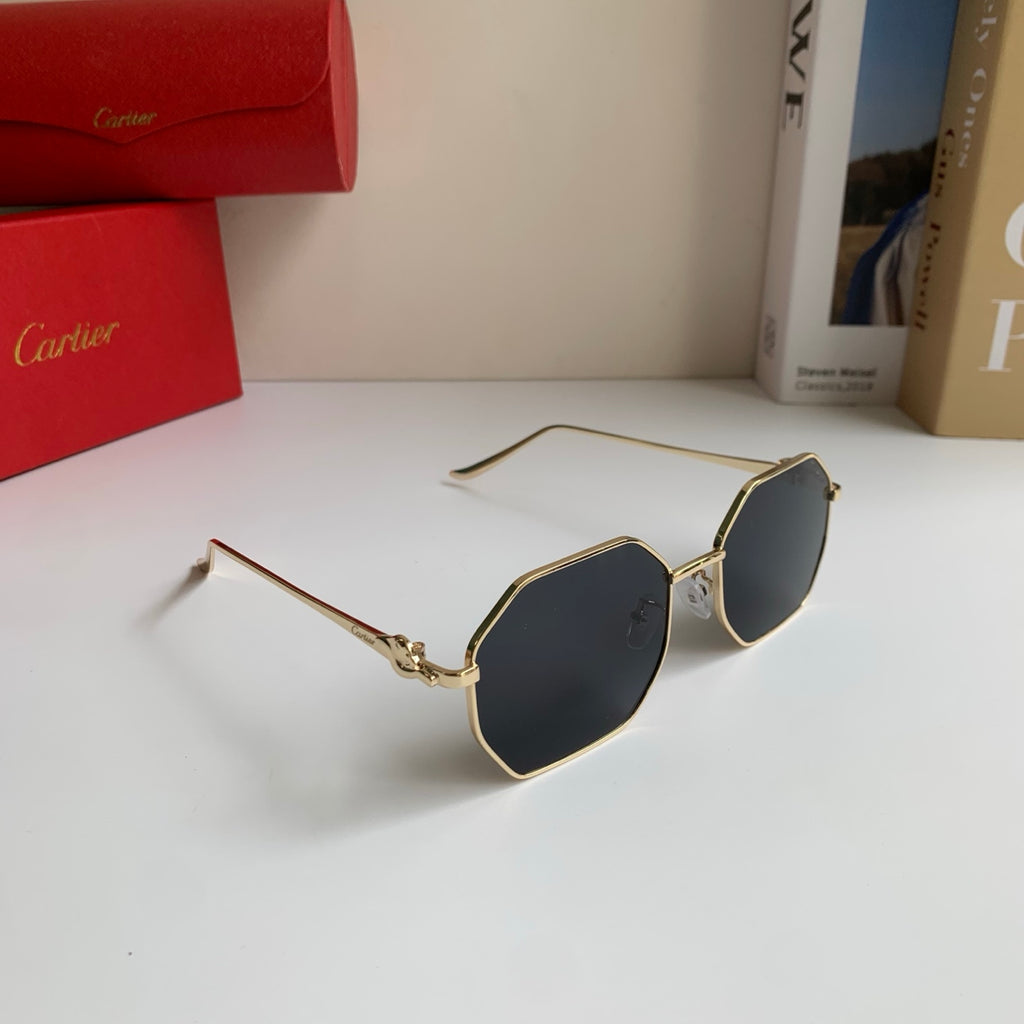 Cartier Metal Fashion Silver Lens Sunglasses for Men & Women - 465826