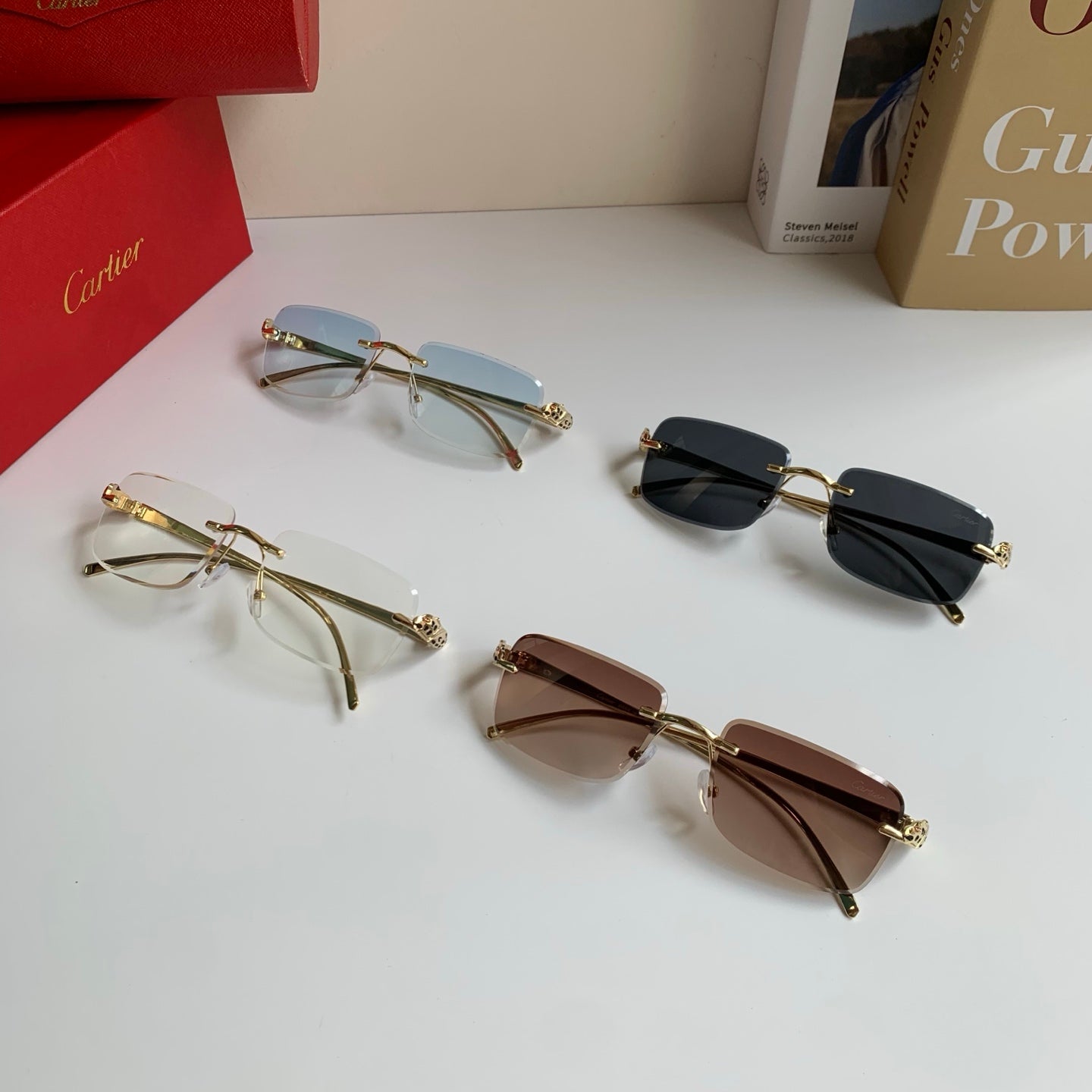Cartier Square Silver Lens Sunglasses for Men & Women - 465882 - detail image 9