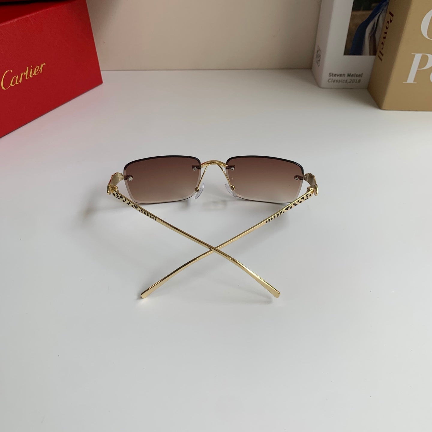 Cartier Square Silver Lens Sunglasses for Men & Women - 465881 - detail image 7