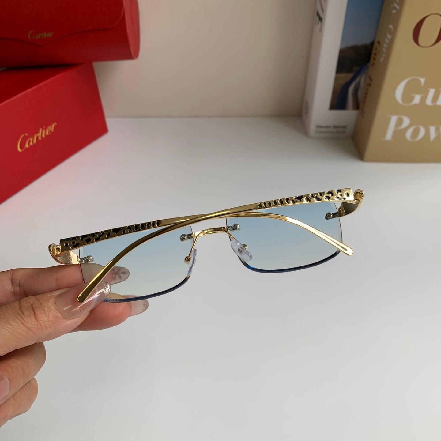 Cartier Square Silver Lens Sunglasses for Men & Women - 465883 - detail image 6