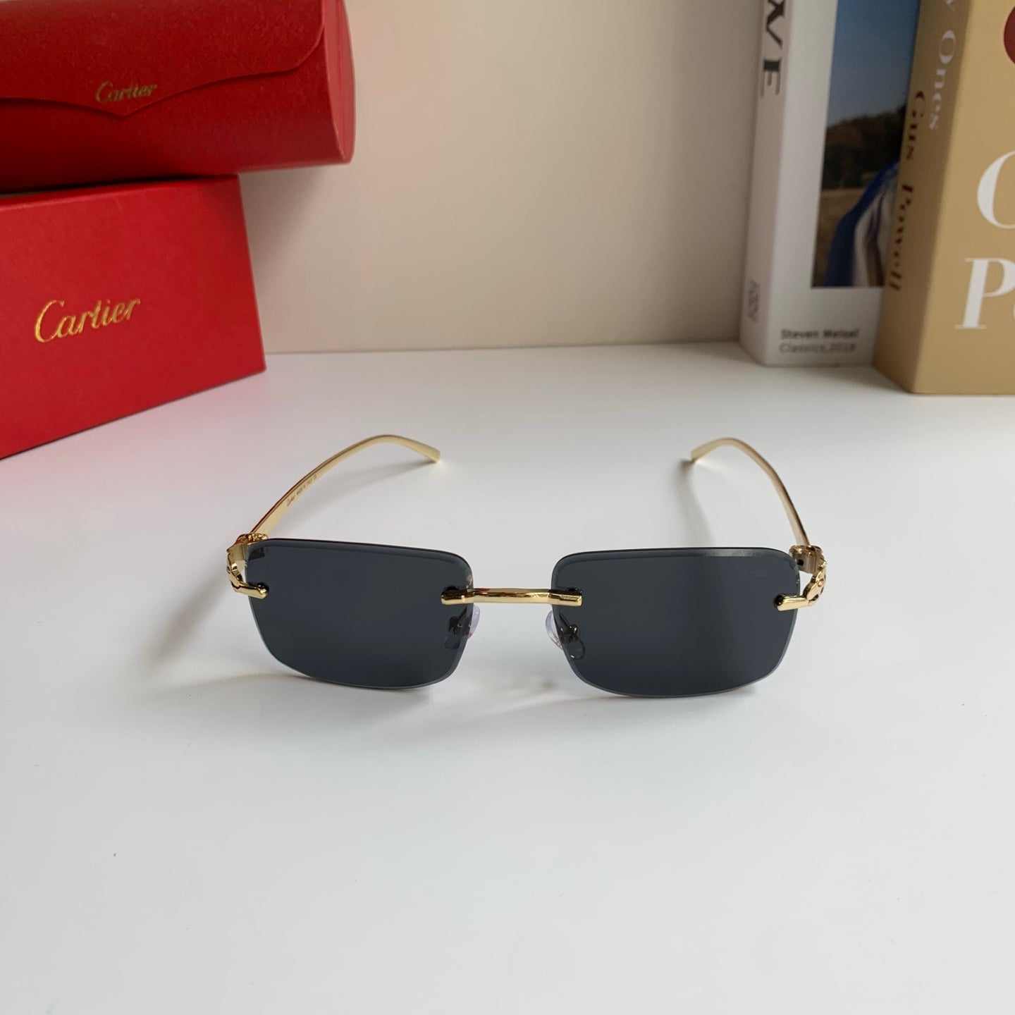Cartier Square Silver Lens Sunglasses for Men & Women - 465884 - detail image 5