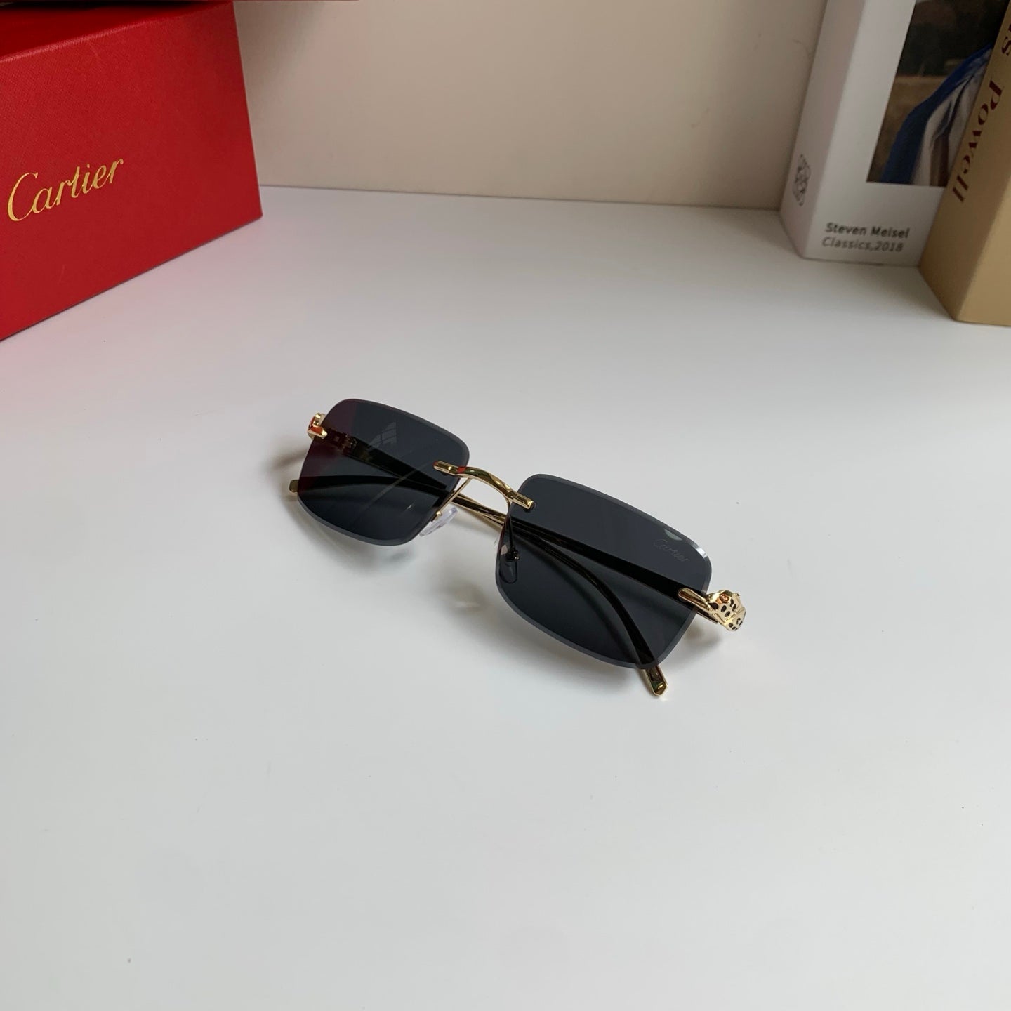 Cartier Square Silver Lens Sunglasses for Men & Women - 465884 - detail image 3