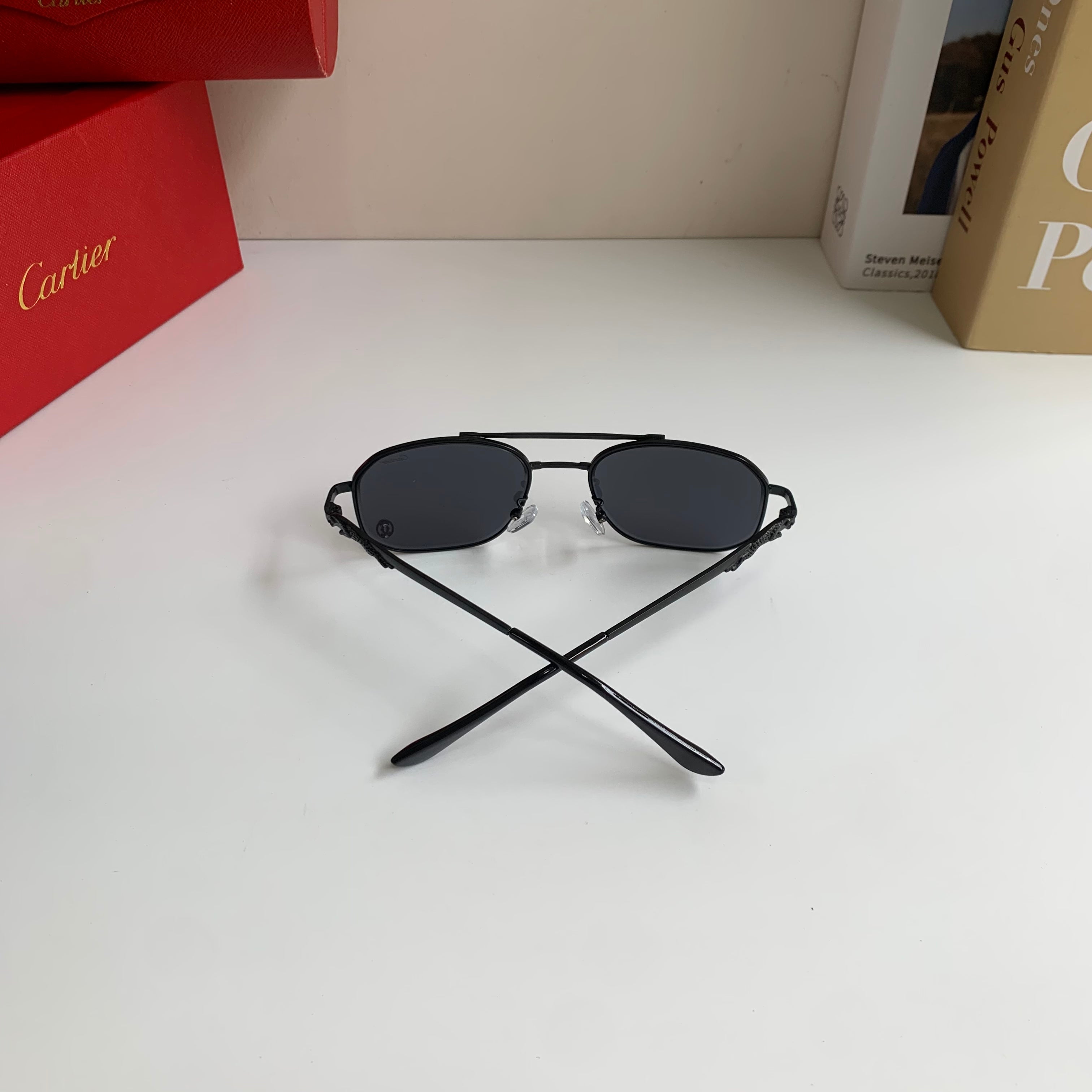 Cartier Metal Fashion Silver Lens Sunglasses for Men & Women - 465733 - detail image 6