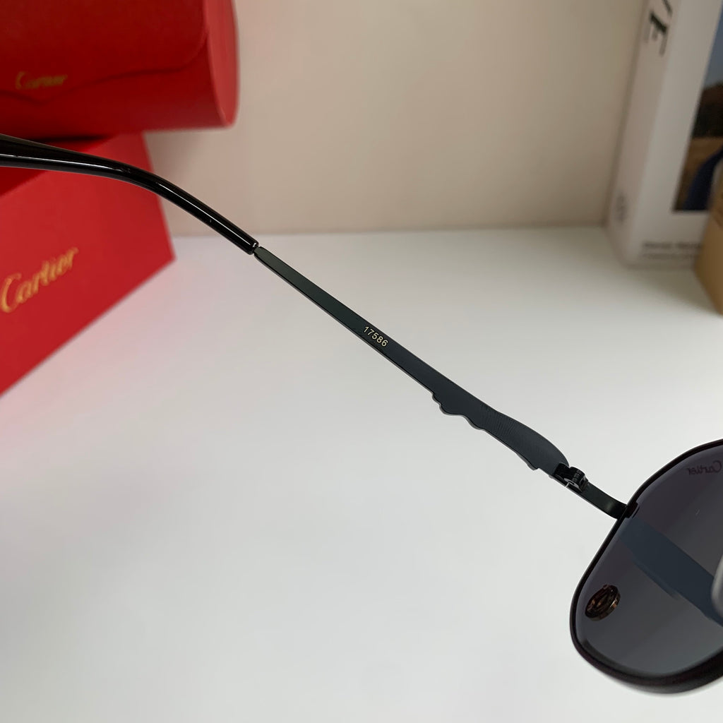 Cartier Metal Fashion Silver Lens Sunglasses for Men & Women - 465733 - detail image 7