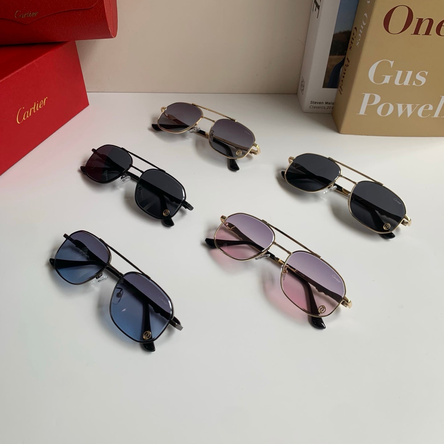 Cartier Metal Fashion Silver Lens Sunglasses for Men & Women - 465735 - detail image 9