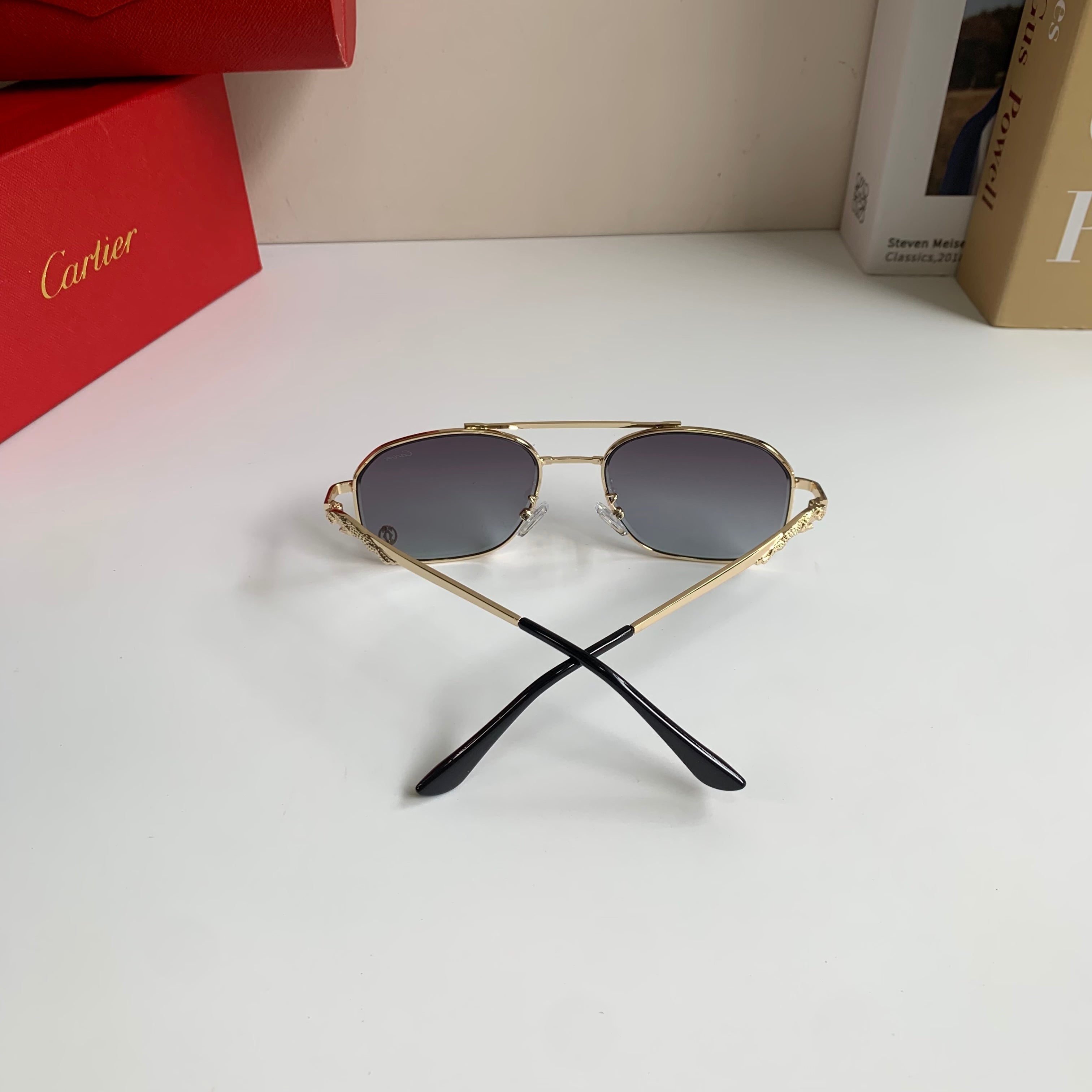 Cartier Metal Fashion Silver Lens Sunglasses for Men & Women - 465734 - detail image 6