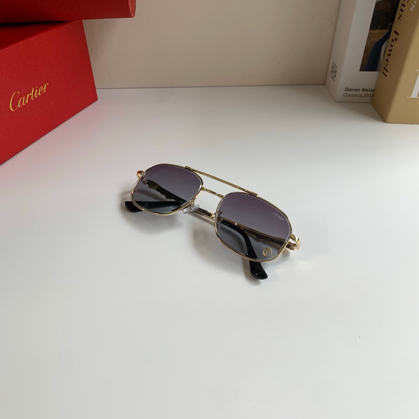Cartier Metal Fashion Silver Lens Sunglasses for Men & Women - 465734 - detail image 4