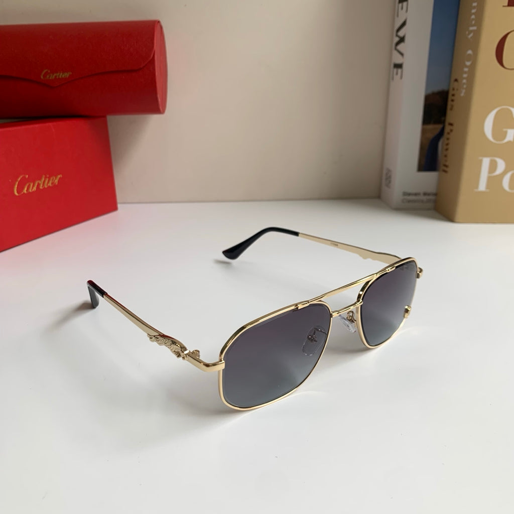 Cartier Metal Fashion Silver Lens Sunglasses for Men & Women - 465734