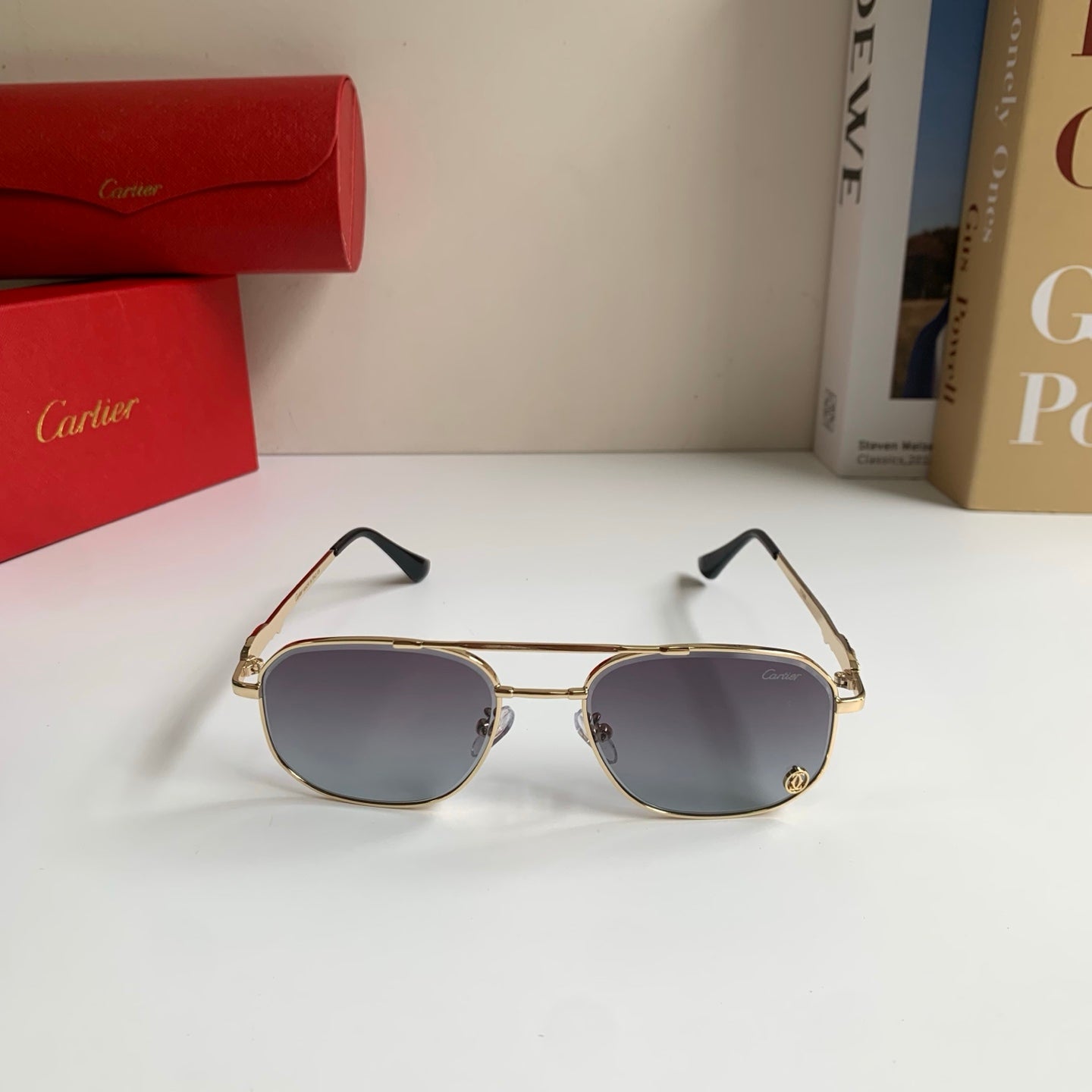 Cartier Metal Fashion Silver Lens Sunglasses for Men & Women - 465734 - detail image 3