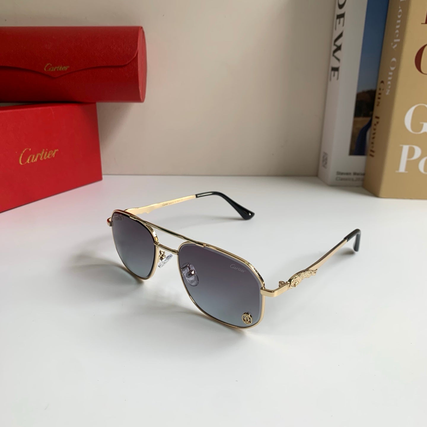 Cartier Metal Fashion Silver Lens Sunglasses for Men & Women - 465734 - detail image 2