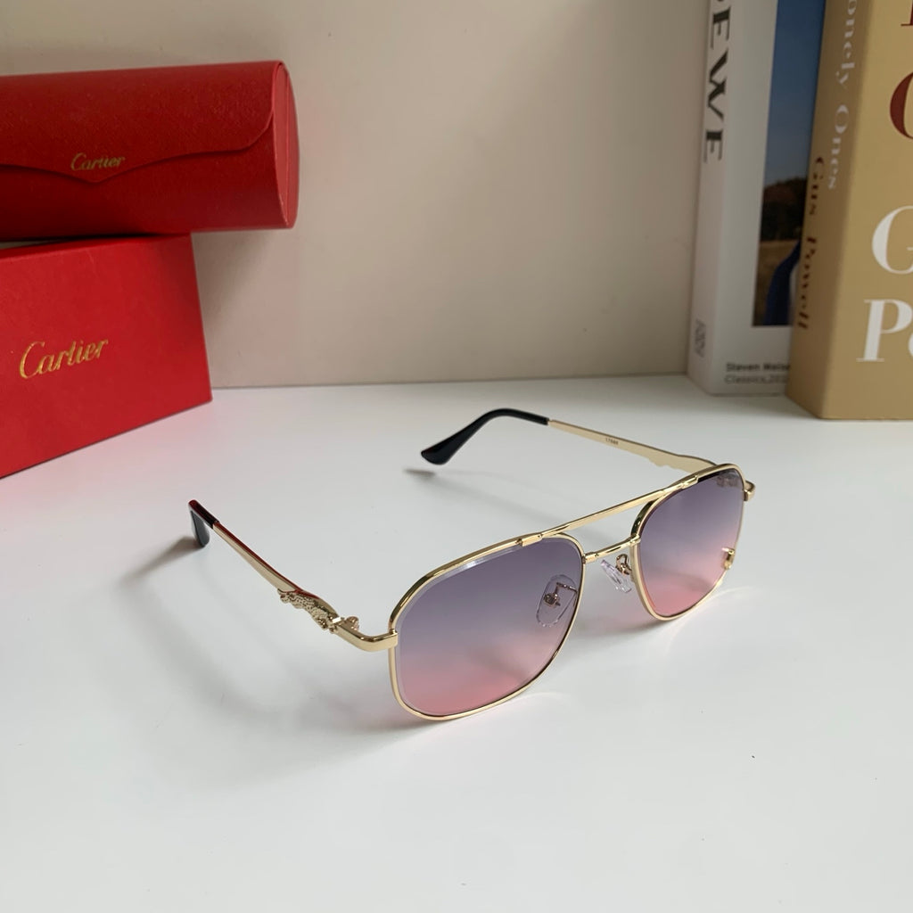 Cartier Metal Fashion Silver Lens Sunglasses for Men & Women - 465735