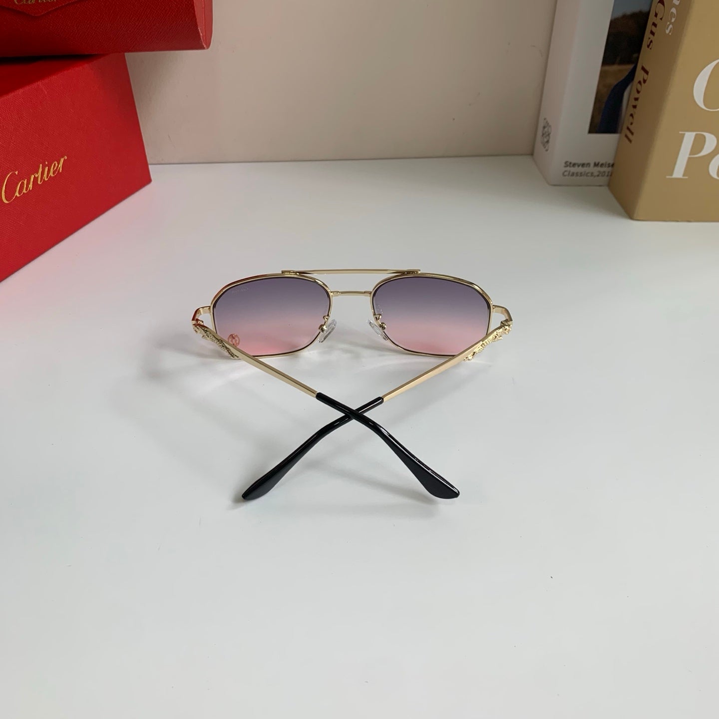 Cartier Metal Fashion Silver Lens Sunglasses for Men & Women - 465735 - detail image 7