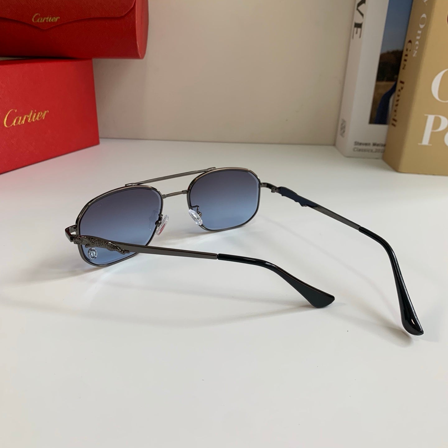 Cartier Metal Fashion Silver Lens Sunglasses for Men & Women - 465736 - detail image 7