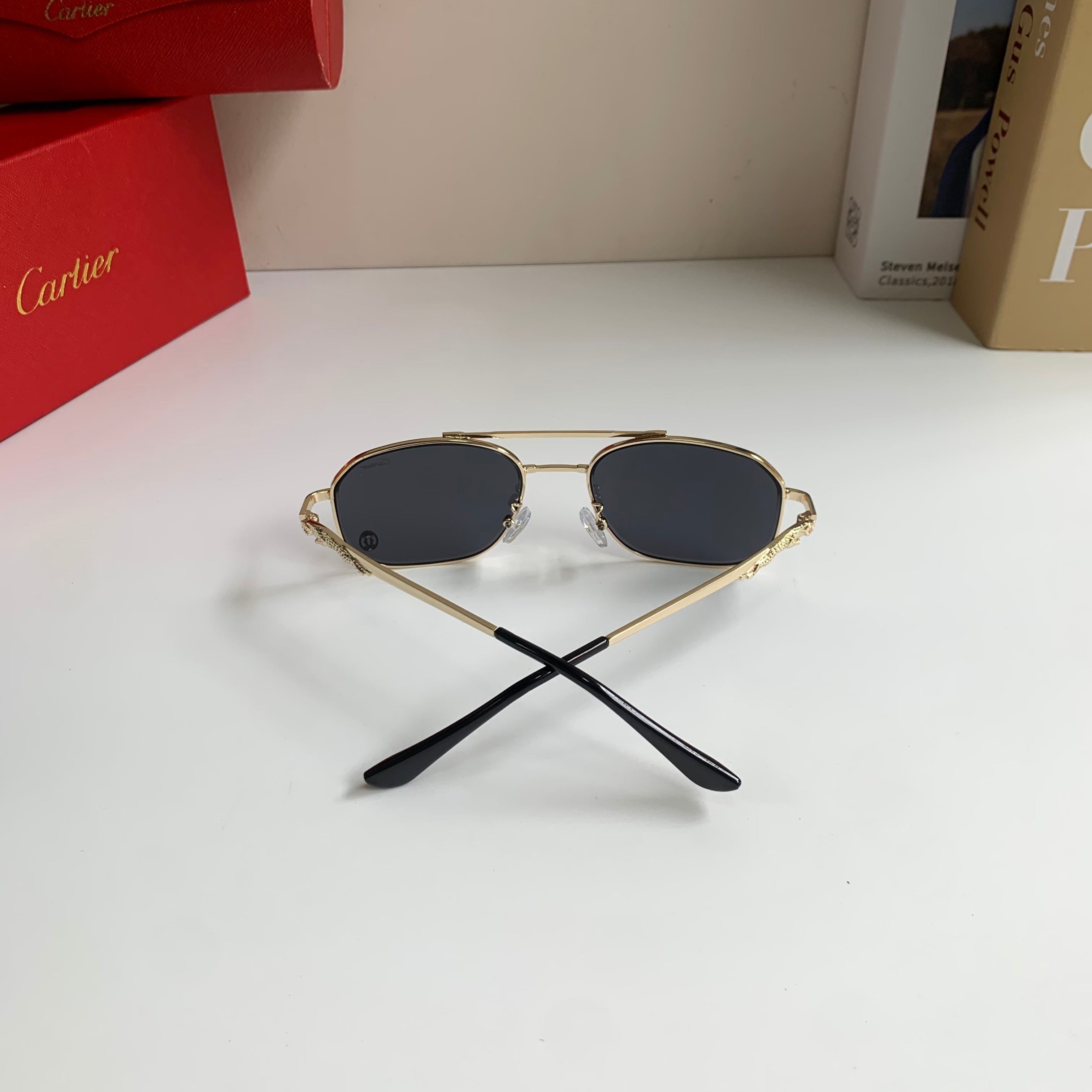 Cartier Metal Fashion Silver Lens Sunglasses for Men & Women - 465737 - detail image 7