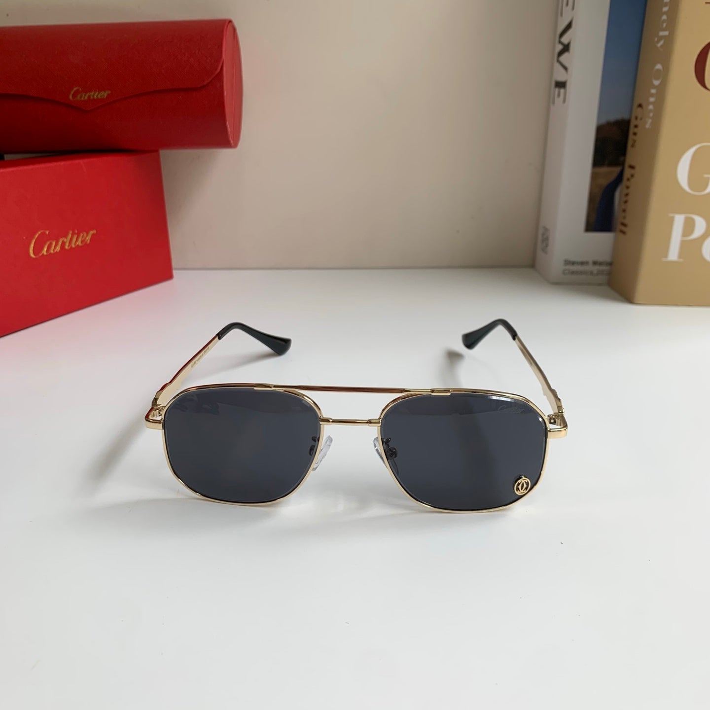Cartier Metal Fashion Silver Lens Sunglasses for Men & Women - 465737 - detail image 5
