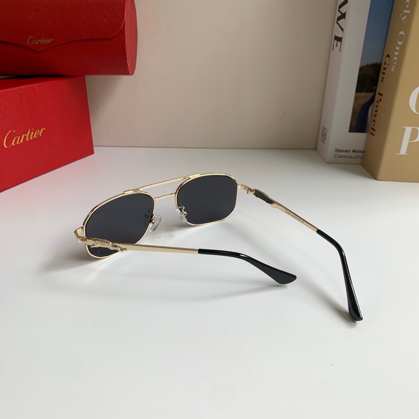 Cartier Metal Fashion Silver Lens Sunglasses for Men & Women - 465737 - detail image 6
