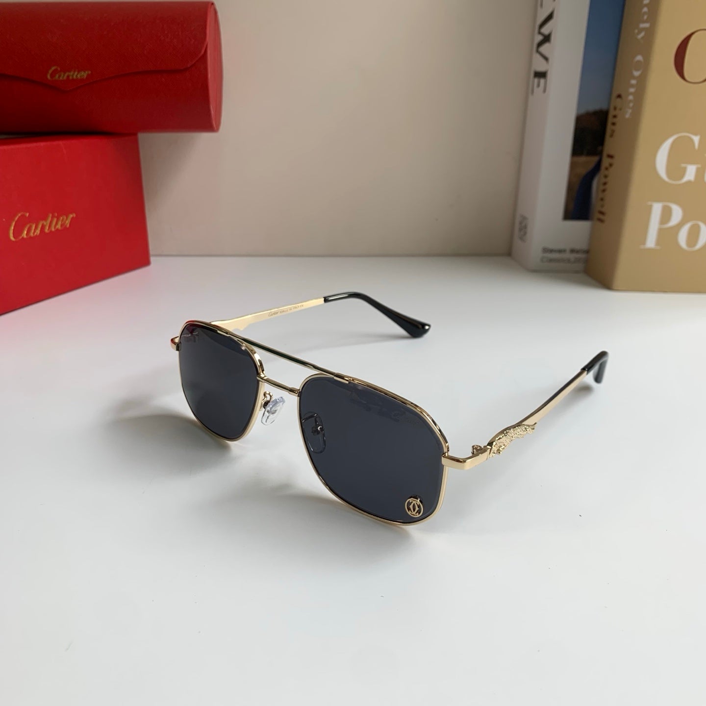 Cartier Metal Fashion Silver Lens Sunglasses for Men & Women - 465737 - detail image 2