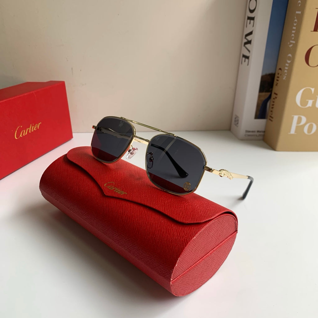 Cartier Metal Fashion Silver Lens Sunglasses for Men & Women - 465737 - detail image 4