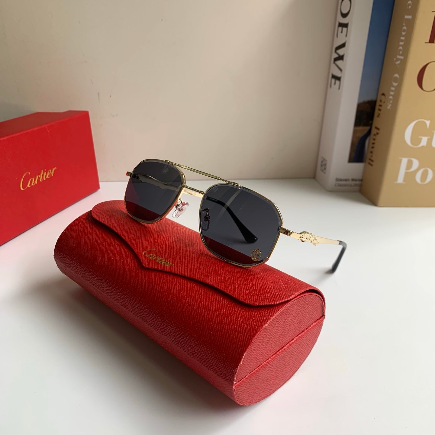 Cartier Metal Fashion Silver Lens Sunglasses for Men & Women - 465737 - detail image 4