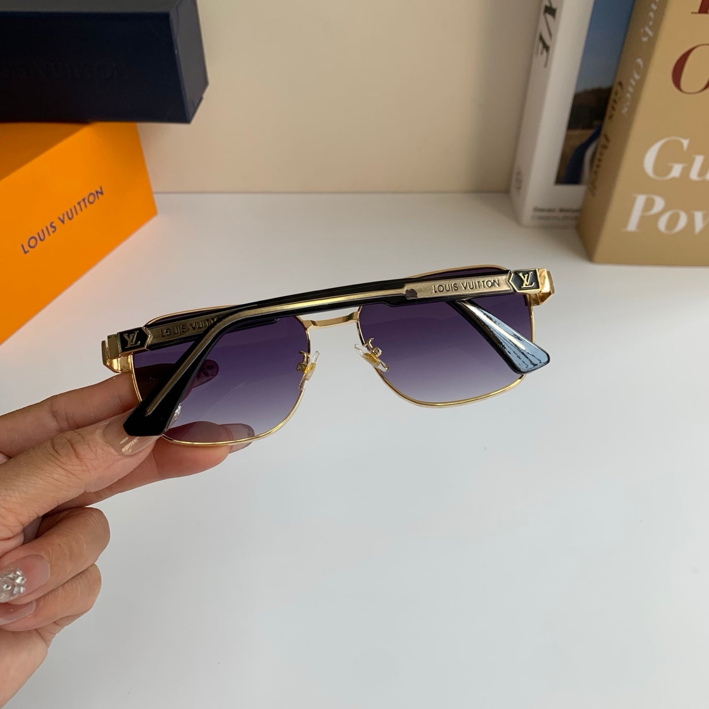 Louis Vuitton Metal Square Silver Lens Sunglasses for Men & Women - 464641 - detail image 6