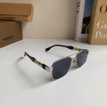 Burberry Metal Square Silver Lens Sunglasses for Men & Women - 487441
