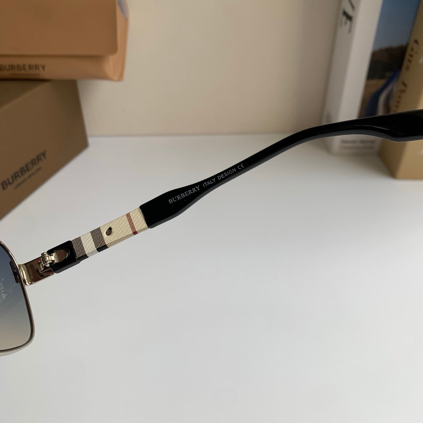 Burberry Metal Square Silver Lens Sunglasses for Men & Women - 487442 - detail image 6