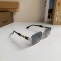 Burberry Metal Square Silver Lens Sunglasses for Men & Women - 487442