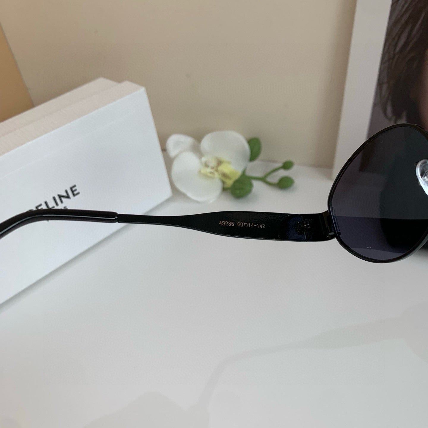 Celine Round Black Lens Sunglasses for Men & Women - 398867