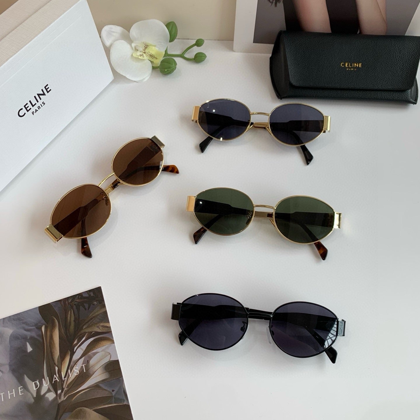Celine Round Black Lens Sunglasses for Men & Women - detail image 5