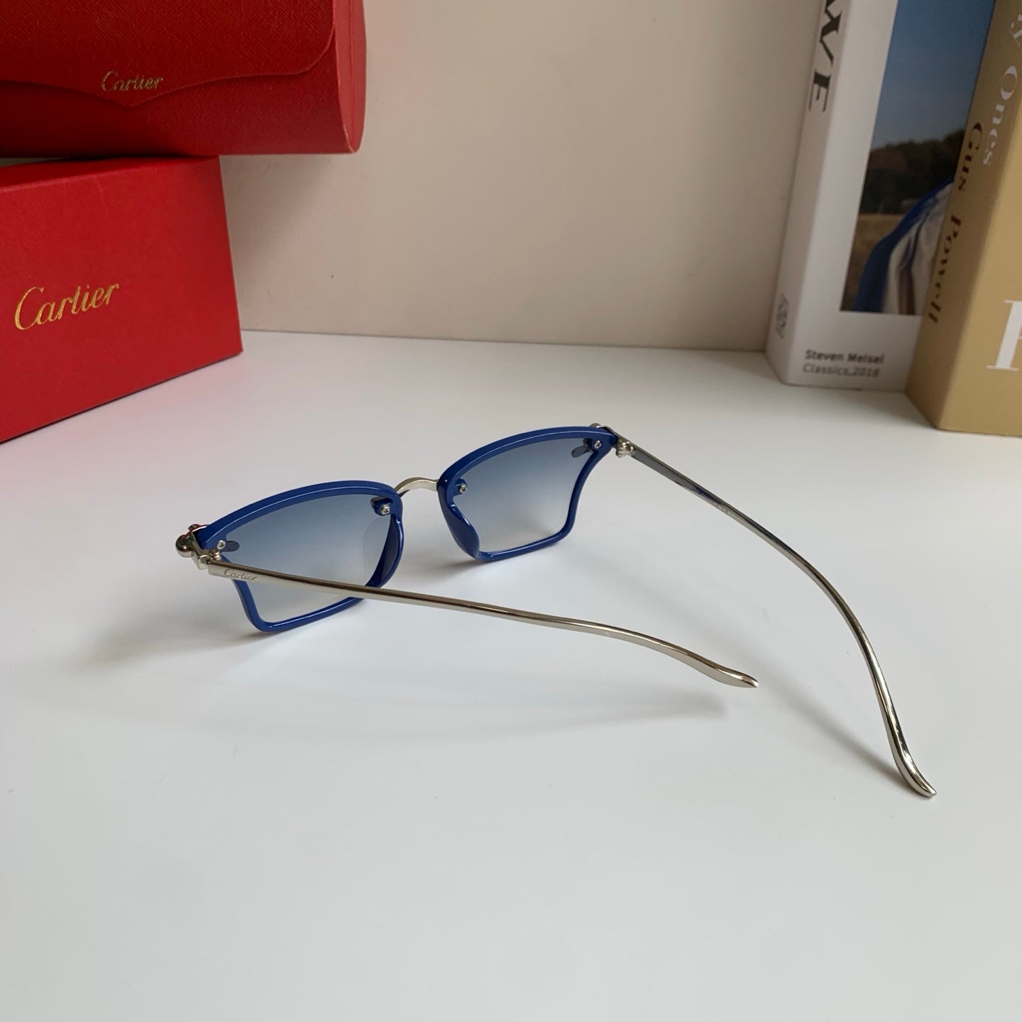 Cartier Lightweight Rimless Silver Lens Sunglasses for Men & Women - 487394 - detail image 8