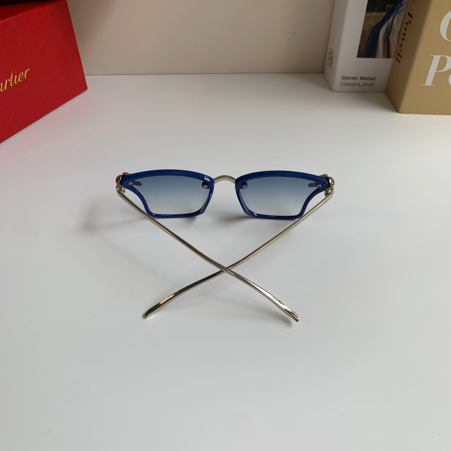 Cartier Lightweight Rimless Silver Lens Sunglasses for Men & Women - 487394 - detail image 7