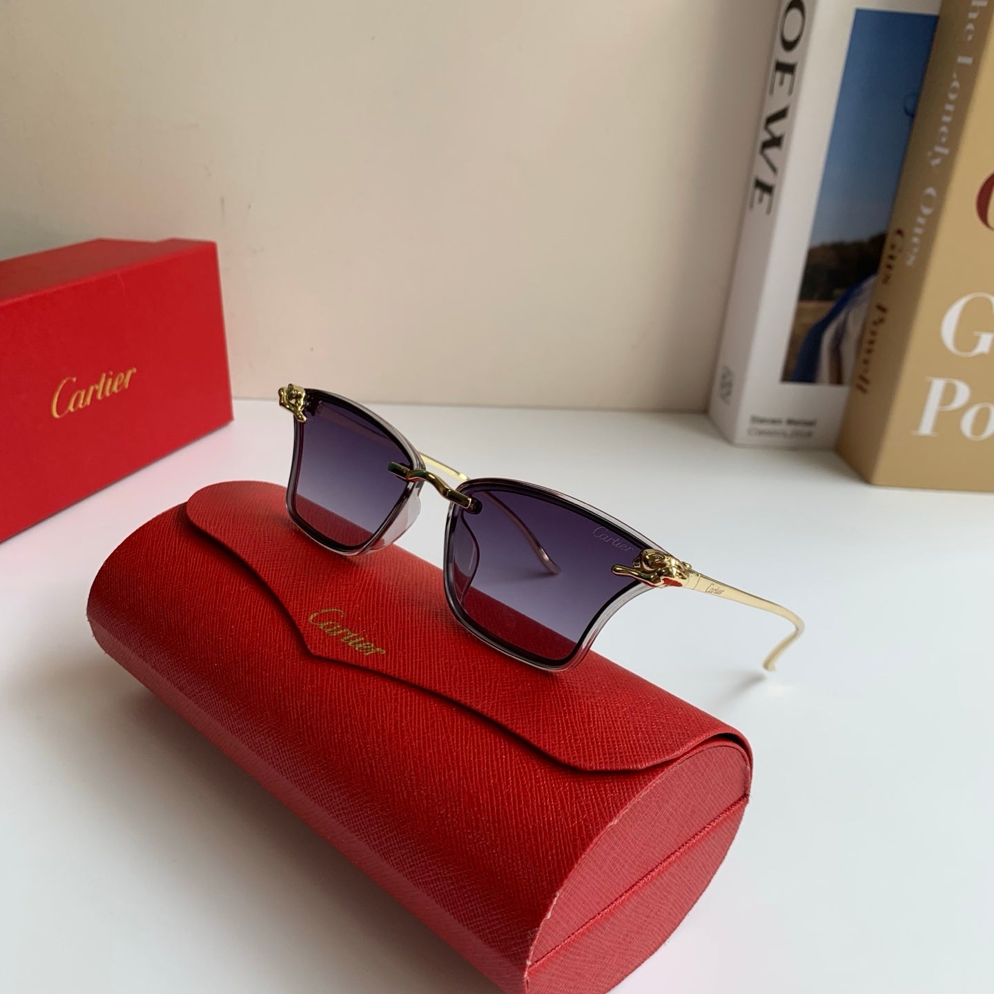 Cartier Lightweight Rimless Silver Lens Sunglasses for Men & Women - 487395 - detail image 4